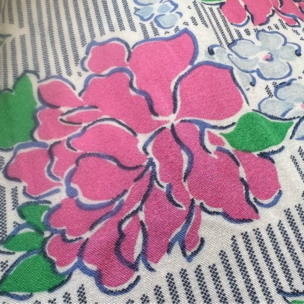 crown & ivy Dress Women's Hello Spring Flutter Sleeve Floral Midi Pink Blue 2 XS - Picture 6 of 17